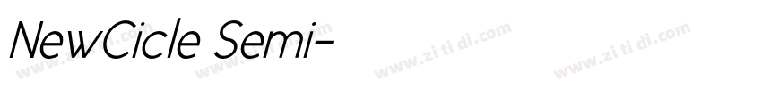 NewCicle Semi字体转换